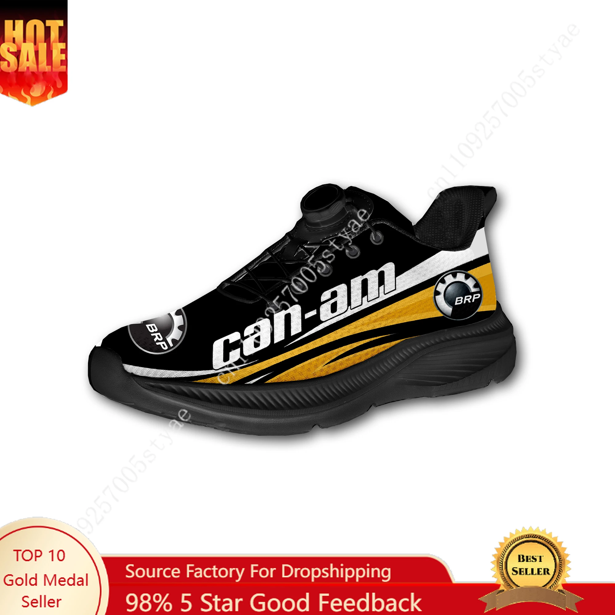 

Кроссовки Can-am Custom с вращающейся кнопкой без шнурков, легкие, унисекс, с логотипом, для мужчин и женщин