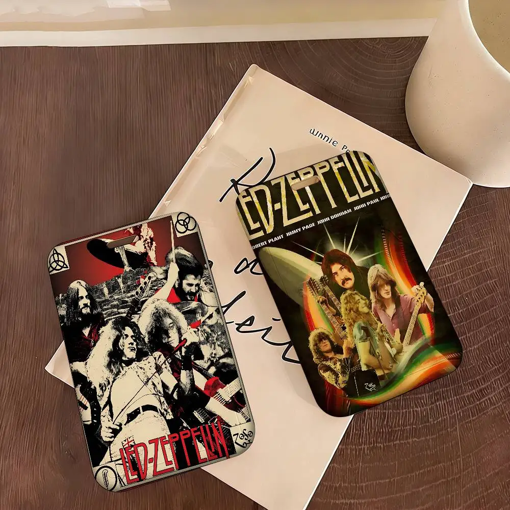 Porta-Crachá/Cartão de Identificação Blues Rock L-Led Hard rock Z-Zeppelin com Cordão para Crianças, Estojo para Cartão de Crédito, Alça de Pescoço, Porta-Cartão de Acesso
