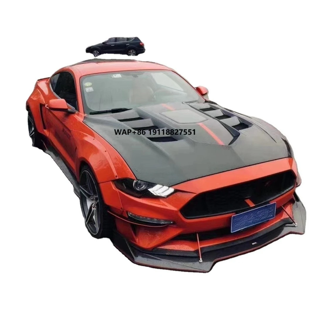 

For ustang Carbon Fiber Cover MUSTANG Carbon Fiber Hood Engine Hatch GTSS Transparent Style Hood