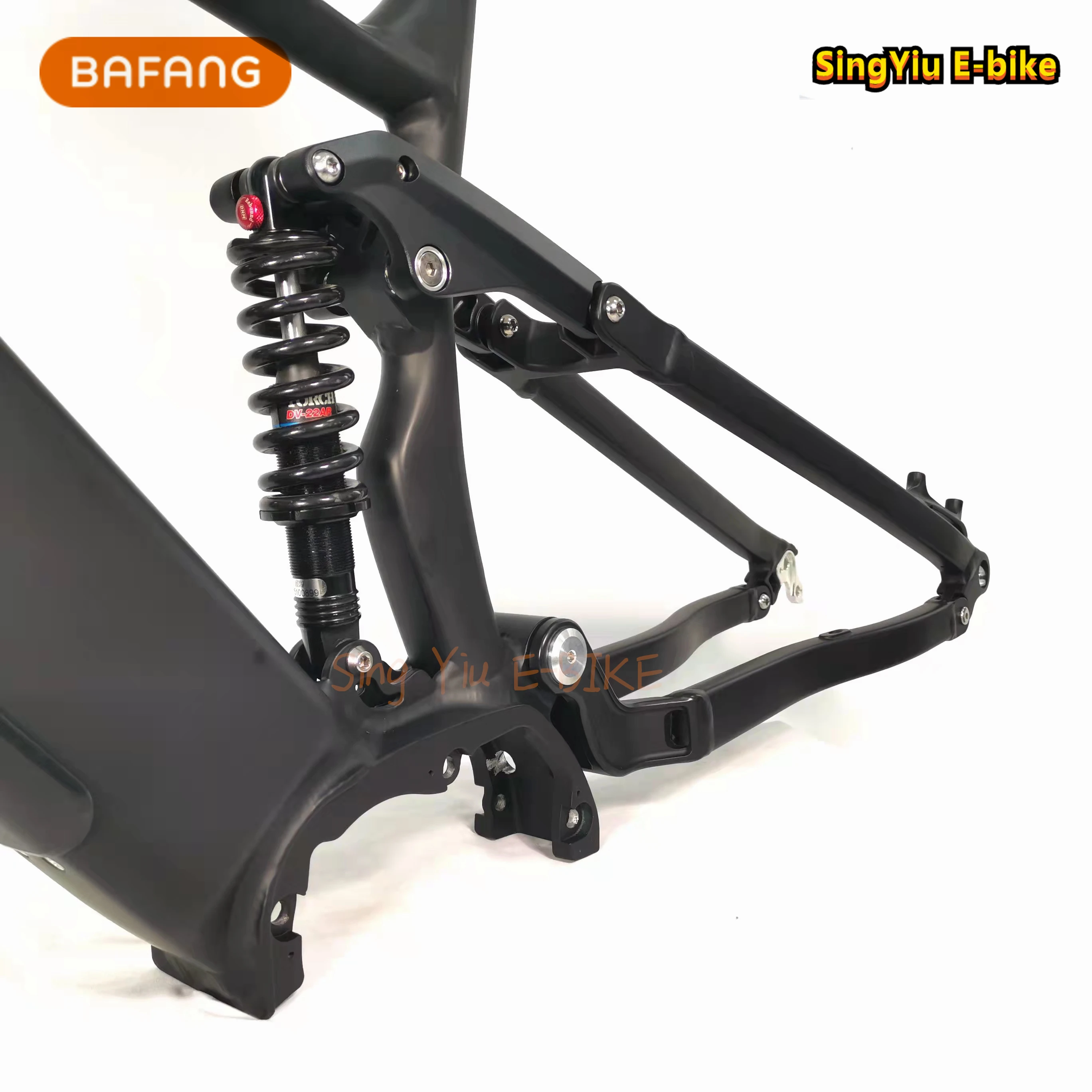 E-bike 2022 NEW Downhill Softtail Suspension Bike M500/M600/G521 Bafang Mid Motor Frame High strength aluminum alloy