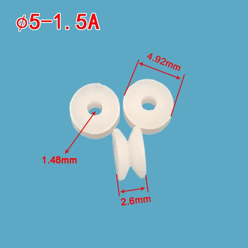 5-1.5A POM Plastic Pulley Diameter 5mm Hole 1.5mm DIY Toy Model Accessories 5x1.5A