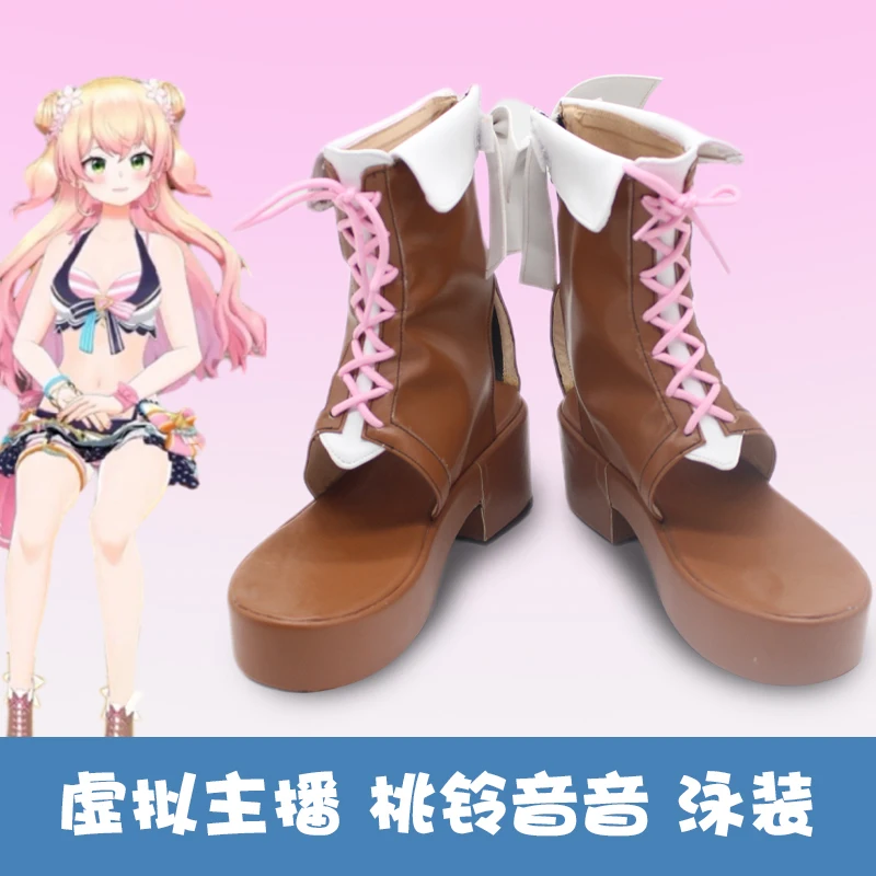 Virtual YouTuber Momosuzu Nene Cosplay Shoes Boots Hololive Summer2023 Swimsuit  Nene Cos Shoes For Hallowmas