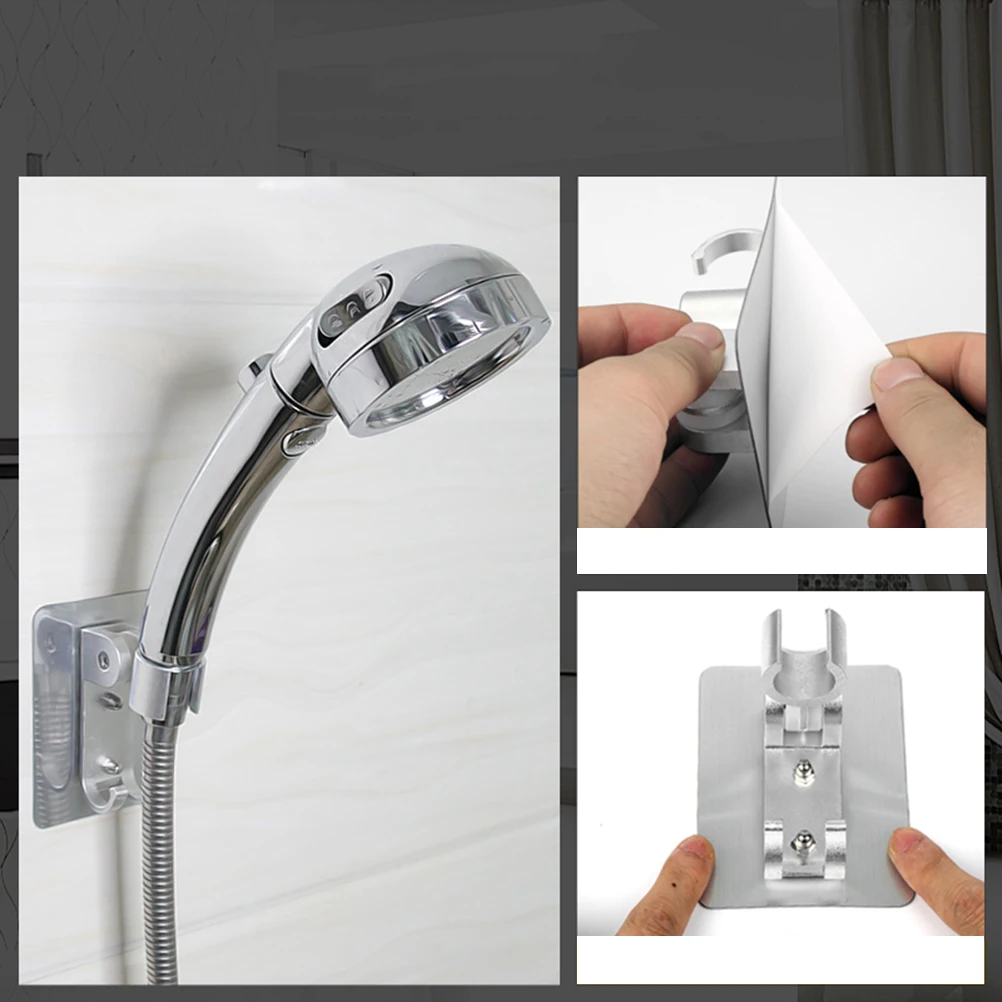 

2PCS Shower Holder Bracket Adjustable Base Long Shower Hose Bathroom Accessories Durable Safe Kids Parents