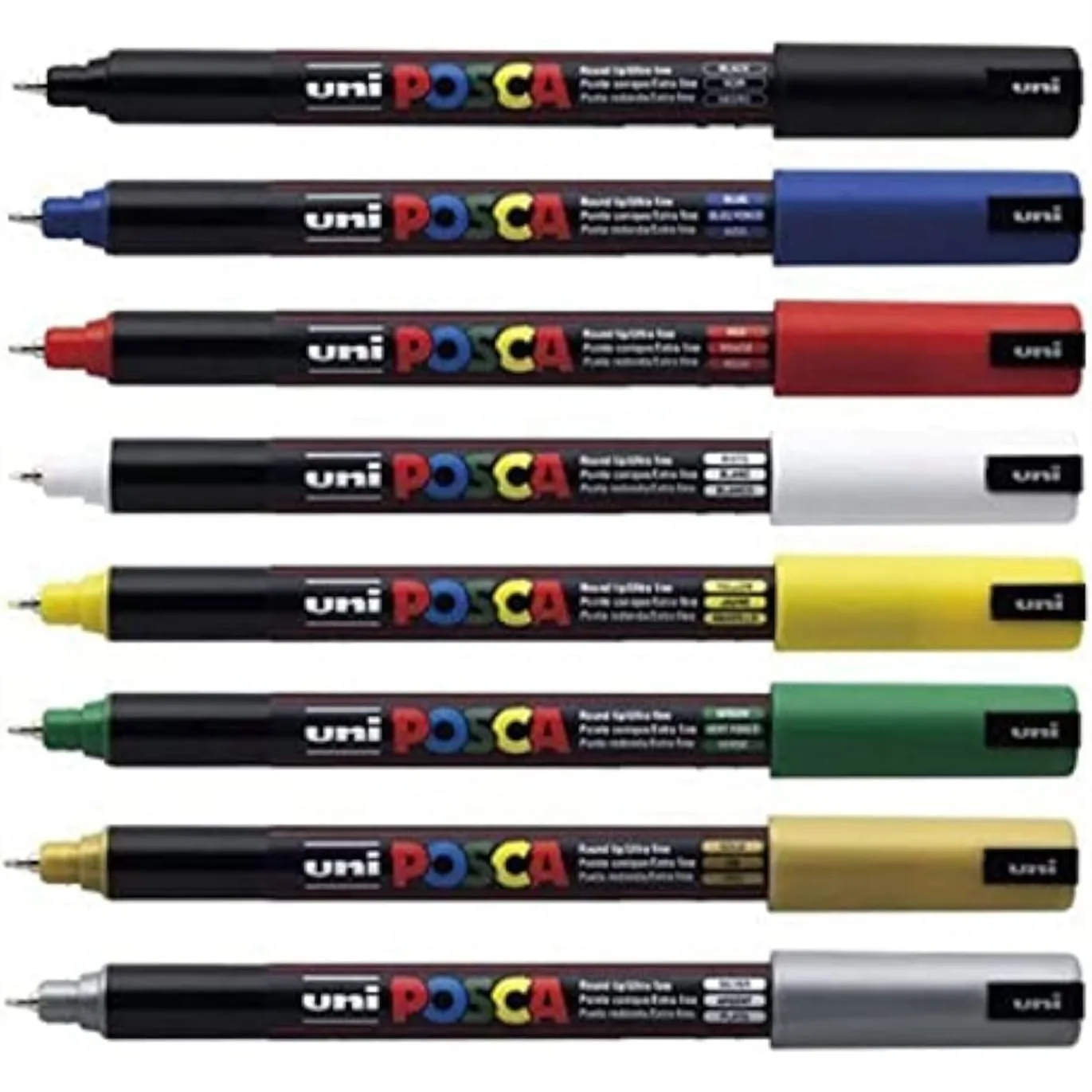 

Posca Paint Markers Set of 8 X-Fine Tip 0.7mm for Art Drawing and Craft