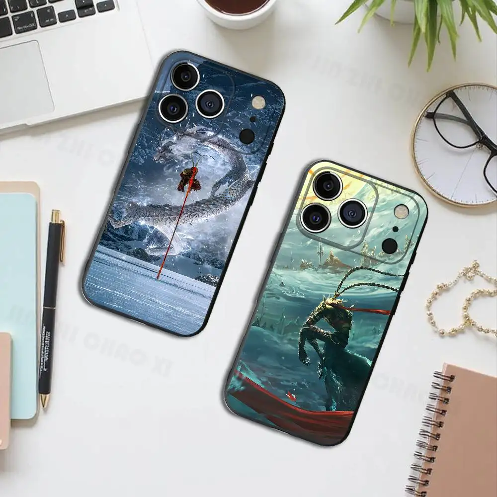 Sun Wu Kong Silicone Phone Case For IPhone 17 16 15 14 13 12 11 X XS Plus Pro Max Shockproof Soft Cover