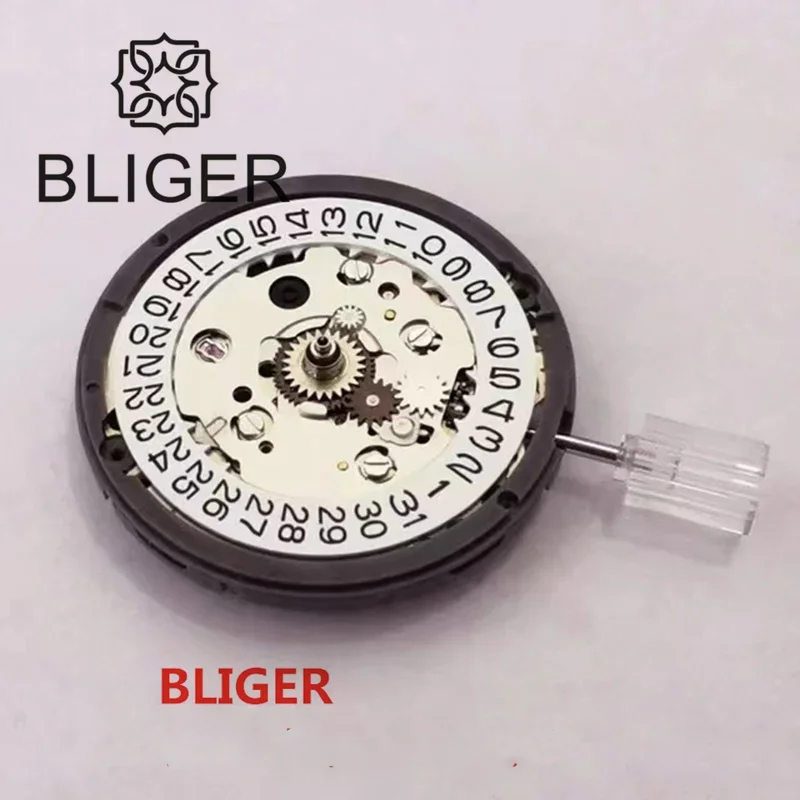 BLIGER New Original Japan 24 Jewels NH34A Automatic MovementNH34 4R34 4 Hands GMT Date High Accuracy Winding Replace Watch Part