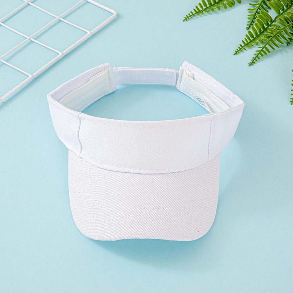 Baumwoll-Sonnenblende für Damen und Herren – Verstellbare Baseballkappe mit offenem Oberteil für Sport, Laufen, Golf, Strand – Mehrere leuchtende Farben – Detail 2