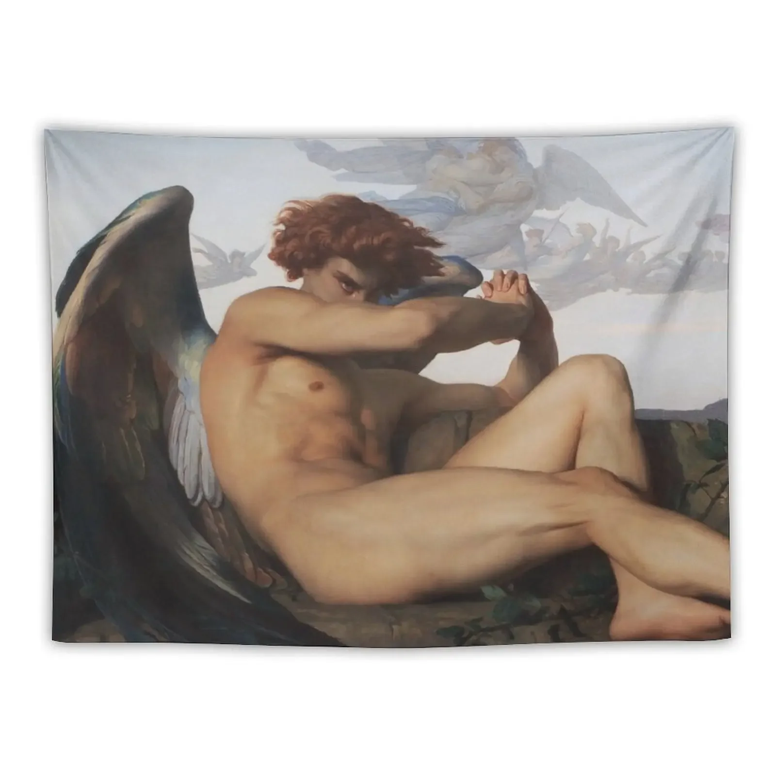 

Fallen Angel by Alexandre Cabanel Tapestry Room Decorations Aesthetics Carpet On The Wall Tapestry