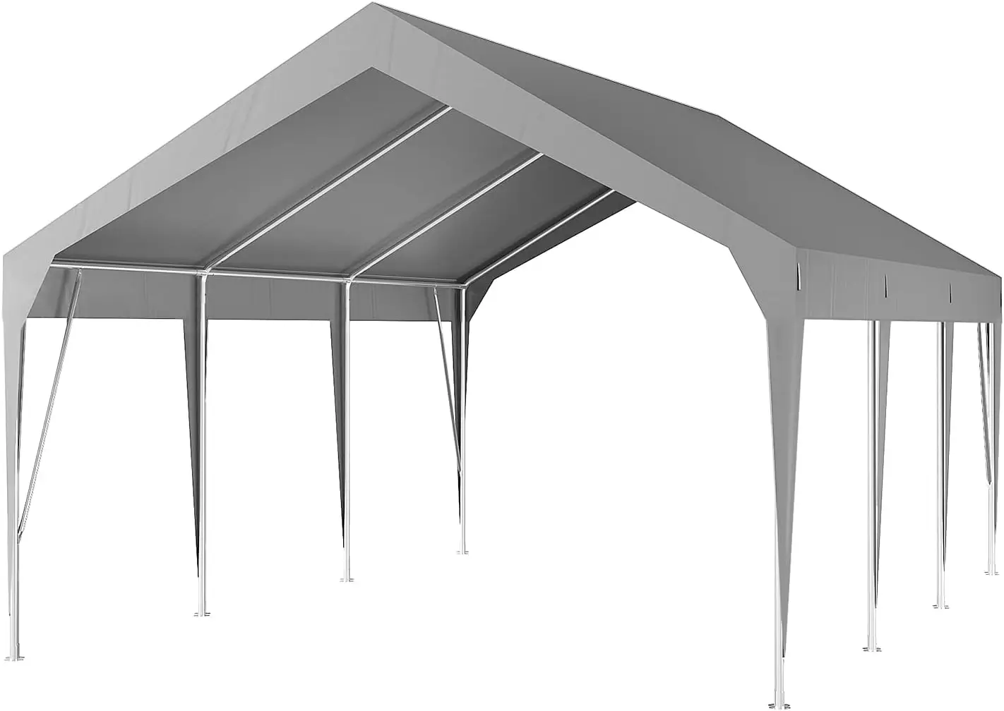 10'X20' Carport Heavy Duty Car Canopy Uv Resistant Waterproof Portable Garage For Car, Boat, Party, Storage Shed (Gray)