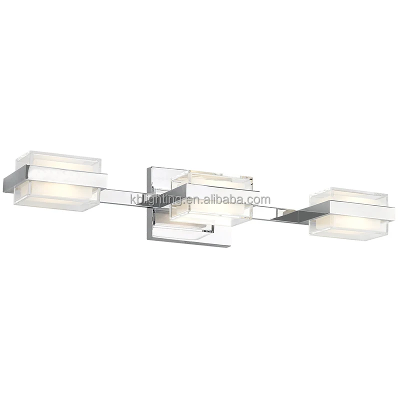 

Modern Indoor Wall Lamp 3-Light LED Bathroom Vanity Wall Light Black Metal Headlight for Bathroom