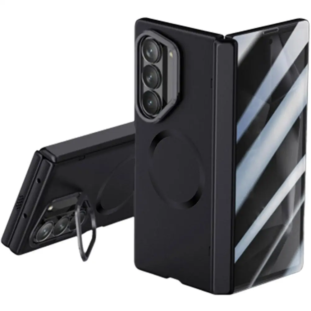 For Samsung Galaxy Z Fold 6 Spring Hinge Bracket Cover Case Privacy Screen Magnetic Full Film Protection Glass Tempered Mag M0Y8