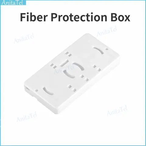 10pcs Optical Drop Cable Protection Box Fiber Optic Protection Box Heat Shrink Tubing To Protect Fiber Splice Tray 2 Into 2 Out