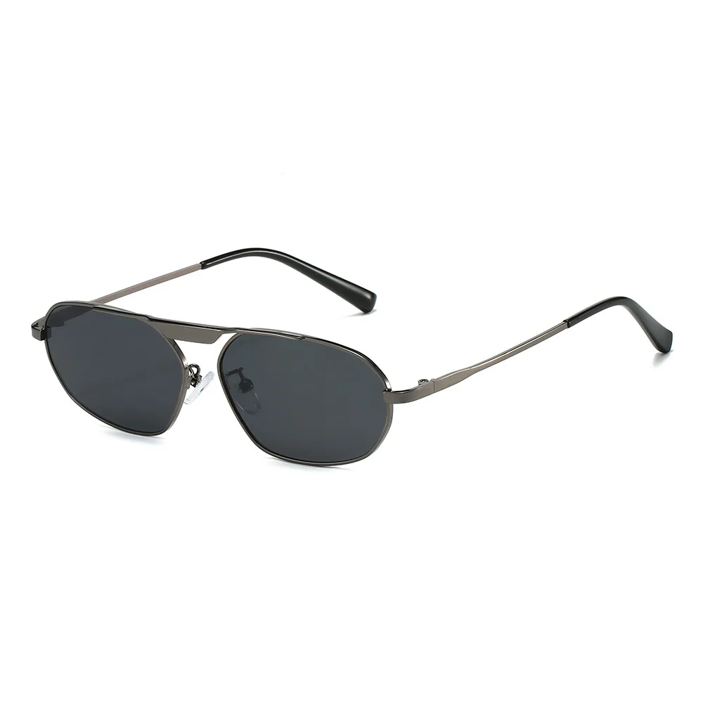 

Metal Punk Sunglasses Men And Women Single Beam Irregular Polygon Sun Glasses Small Frame Vintage Sun Shades UV 400