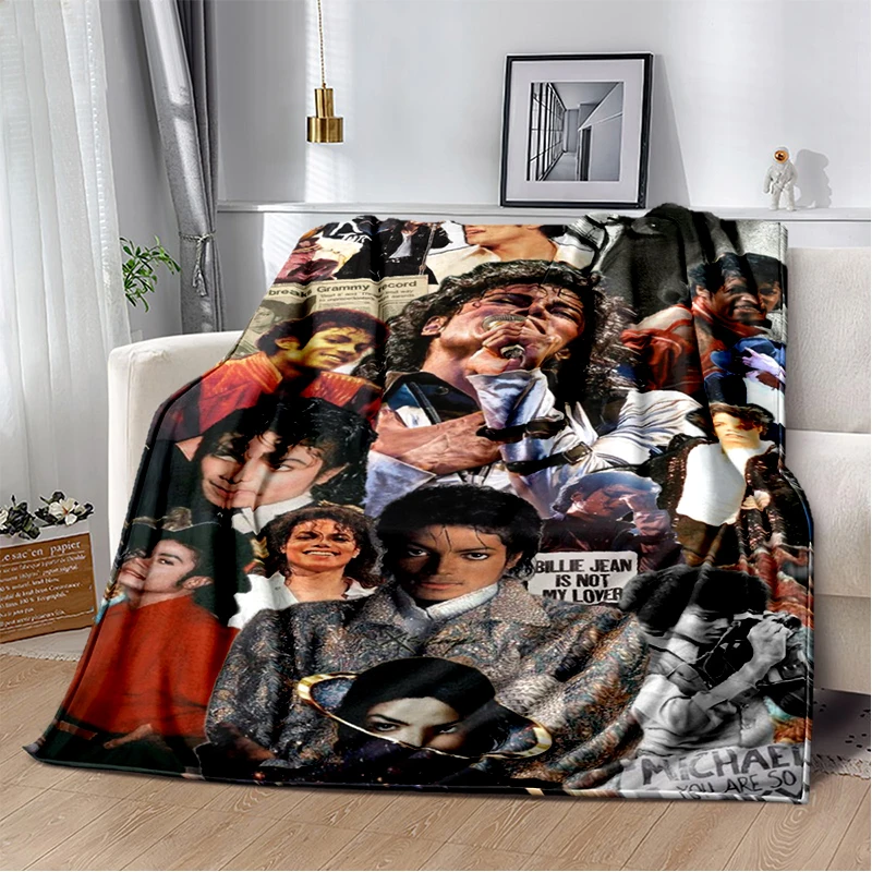 2026 New Style Michael Jackson King of Pop MJ Star Blanket,Soft Throw Blanket for Home Bedroom Bed Sofa Travel Office Cover Kids