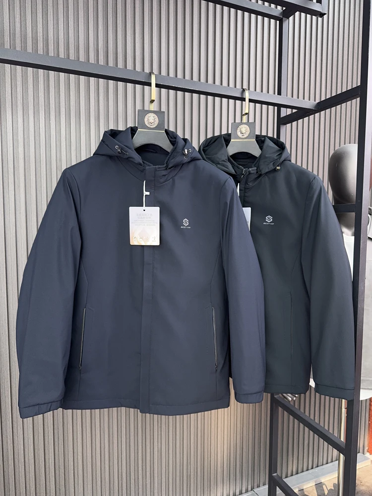 

Pampa & Мужское пуховое хлопковое куртка с капюшоном и овсянкой, теплое повседневное хлопковое пальто для бизнеса, подходит для осени и зимы Fai...