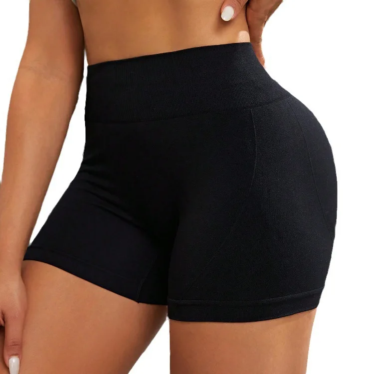 Fitness-Shorts für Damen, eng, Radfahren, Yoga, atmungsaktiv, Sporthose, hohe Taille