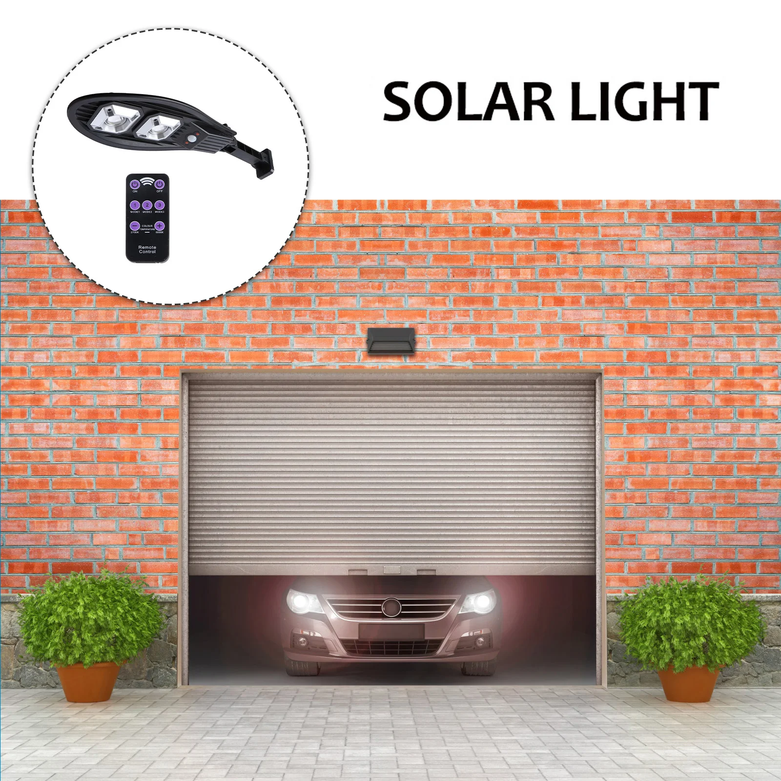 

1set 1Set Waterproof Powered Led Black Garden Yard Waterproof Solar Solar Powered Light Sensor Light Sensor Wall Lamp