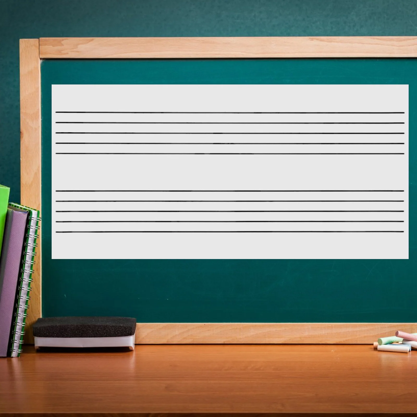 Magnetische Musikstab-Whiteboard-Aufkleber für den Unterricht, Klassenzimmerbedarf, Studenten, wiederverwendbare, trocken abwischbare Gummitafel, magnetisch