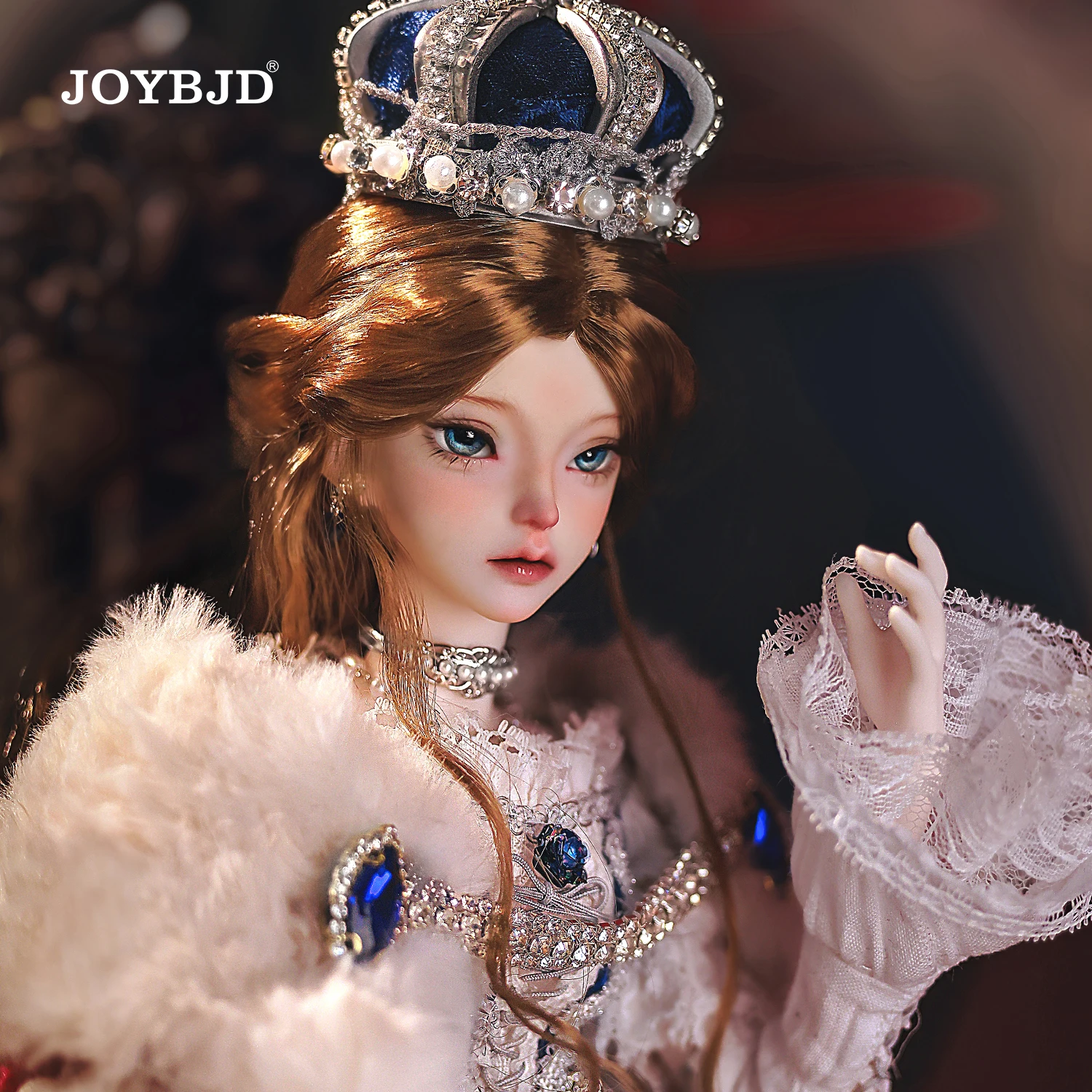 JOYBJD 1/4 Kael BJD دمية مجموعة كاملة خمر ملكة القرون الوسطى مع تاج Muxi الجسم الراتنج لعبة الشكل