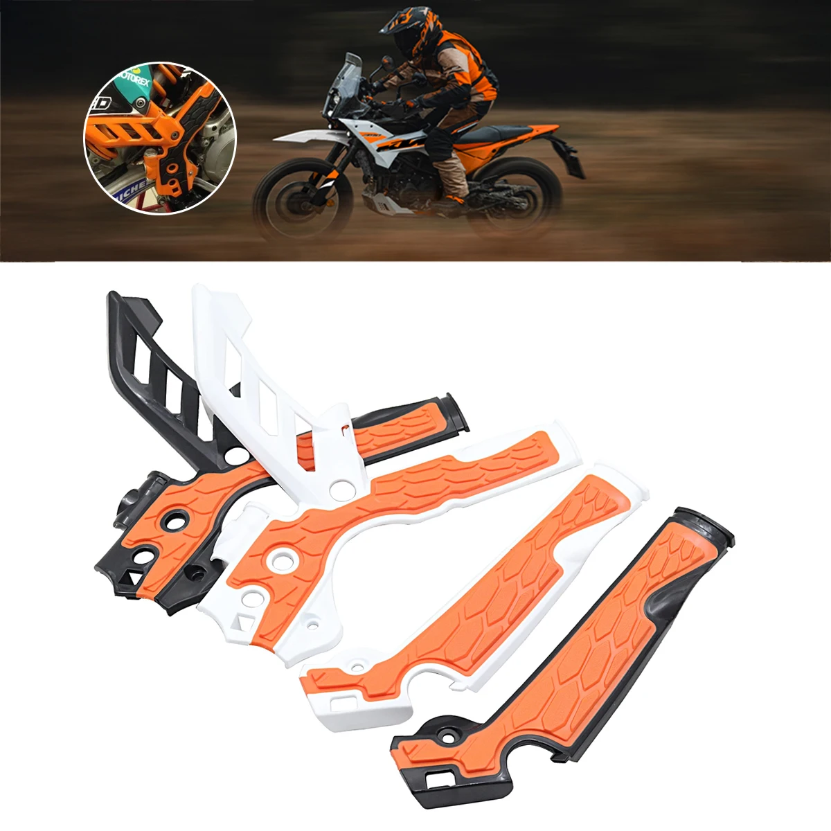 Protectores de Chasis para Motocicleta KTM XCW XCFW, Cubierta de Protección de Chasis X-Grip para Motocross, SX SXF EXC EXCF 125 150 250 350-500 2011-2016