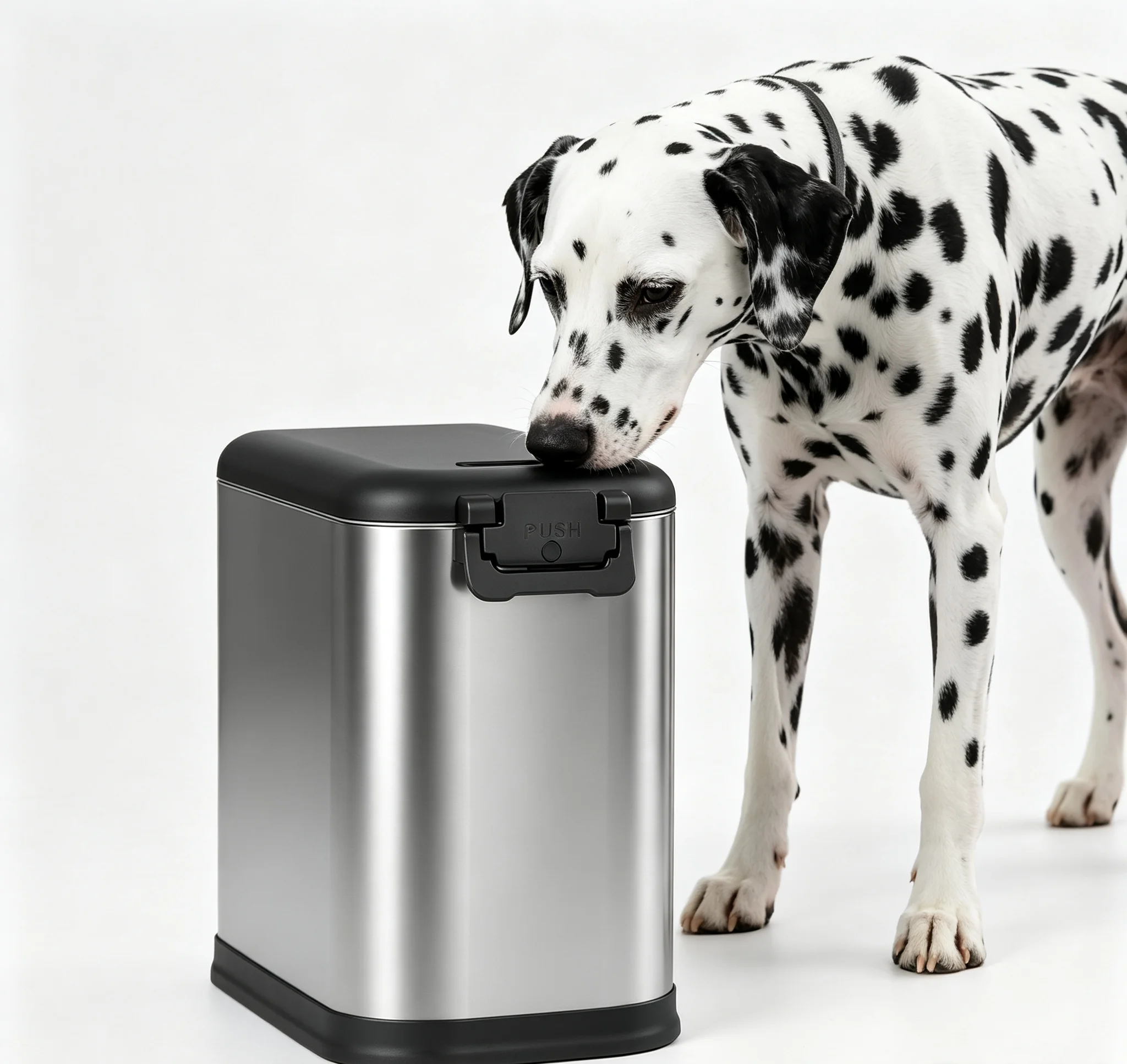 304 Food-Grade Stainless Steel Pet Food Storage Container – 25/30/35L Airtight Dog Food Bucket for Large Breed Dogs