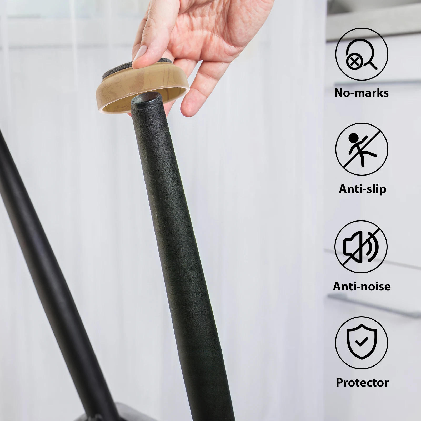 4 قطعة الخشب الحبوب كرسي الساق حافظات الأرضية البلاستيك الأثاث القدم قبعات السلس الصامت الطابق حماية منصات كرسي الساق يغطي