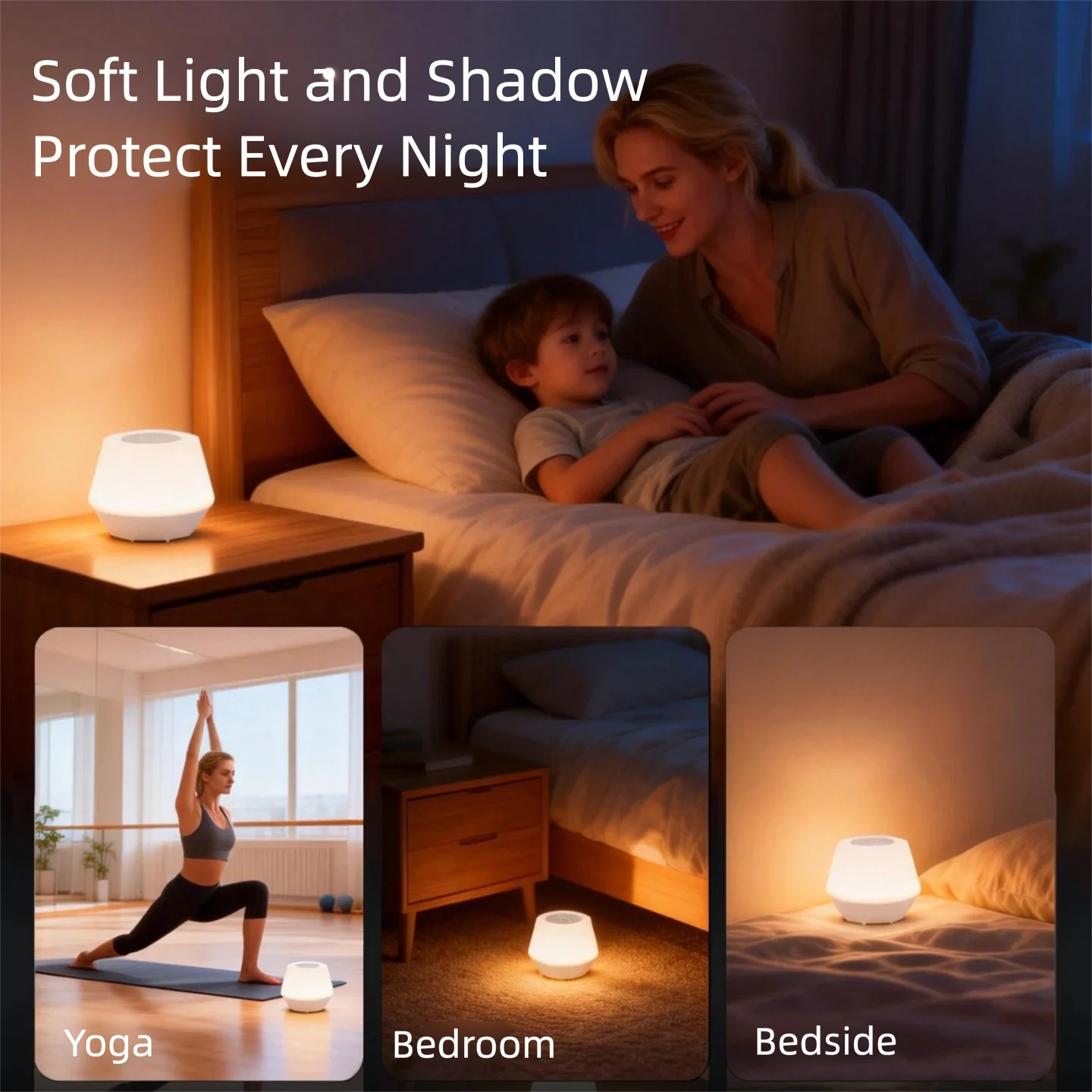 RGB Night Light with White Noise Machine 10 Nature Sounds 1200mAh Battery Portable Baby Sleep Soother & Adult Relaxation Aid