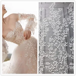 3D Flower Petal Branch Lace Fabric   Wedding Dress Children's Clothing Fabric DIY Clothing Accessories RS2784