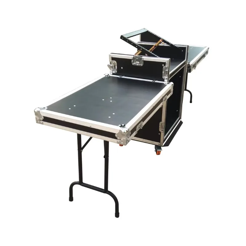 Flight Case for Double-layer Three-door Cabinet with Supporting Legs