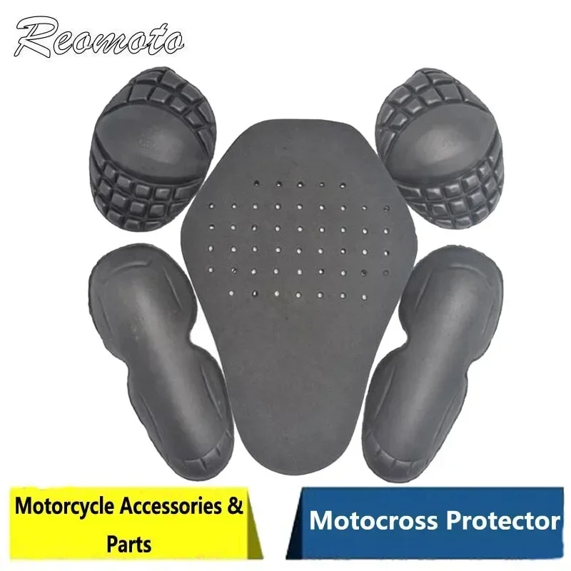 Motorcycle Protectors Insert Armors Protective Gear Include 1 Back Pads 2 Elbows 2 Shoulders Motocross Equipment Protector 1Set