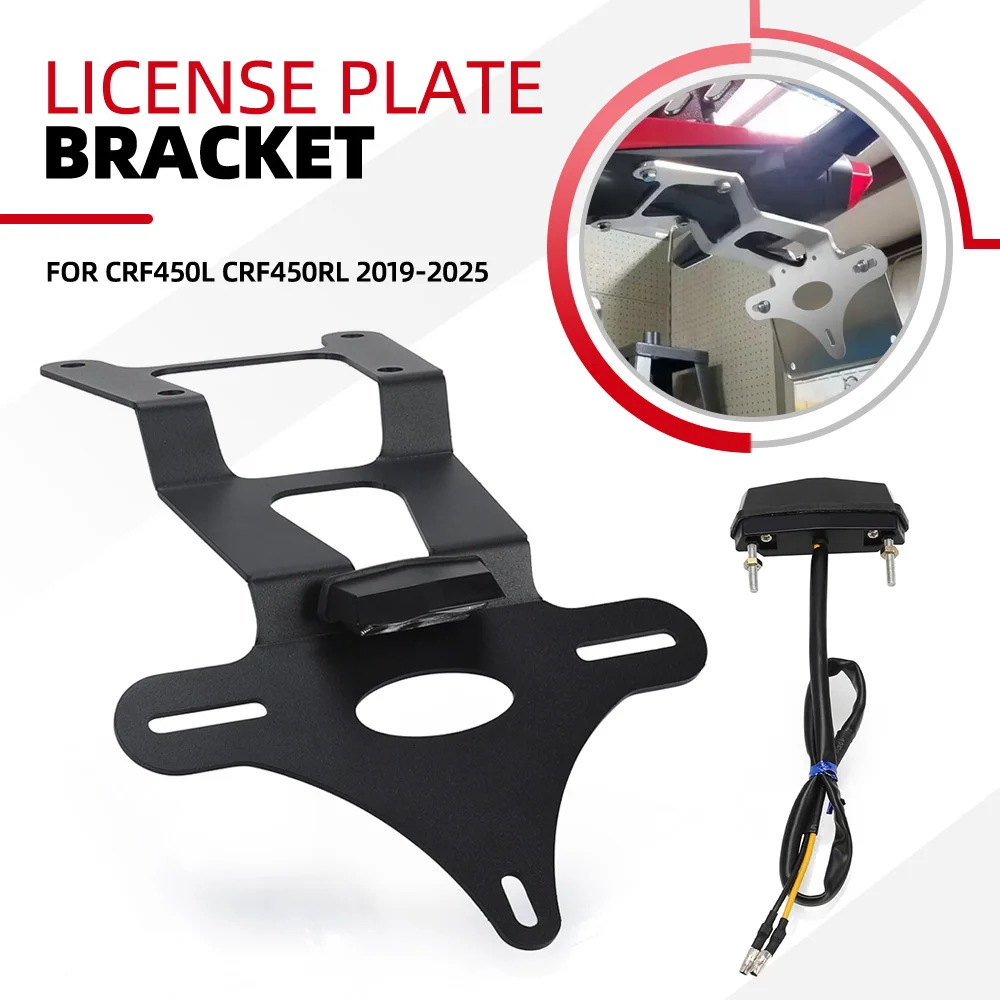 

CRF 450L RL License Plate Holder Bracket Rear Tail Tidy Fender Eliminator Kit For HONDA CRF450L CRF450RL 2019-2023 2024 2025