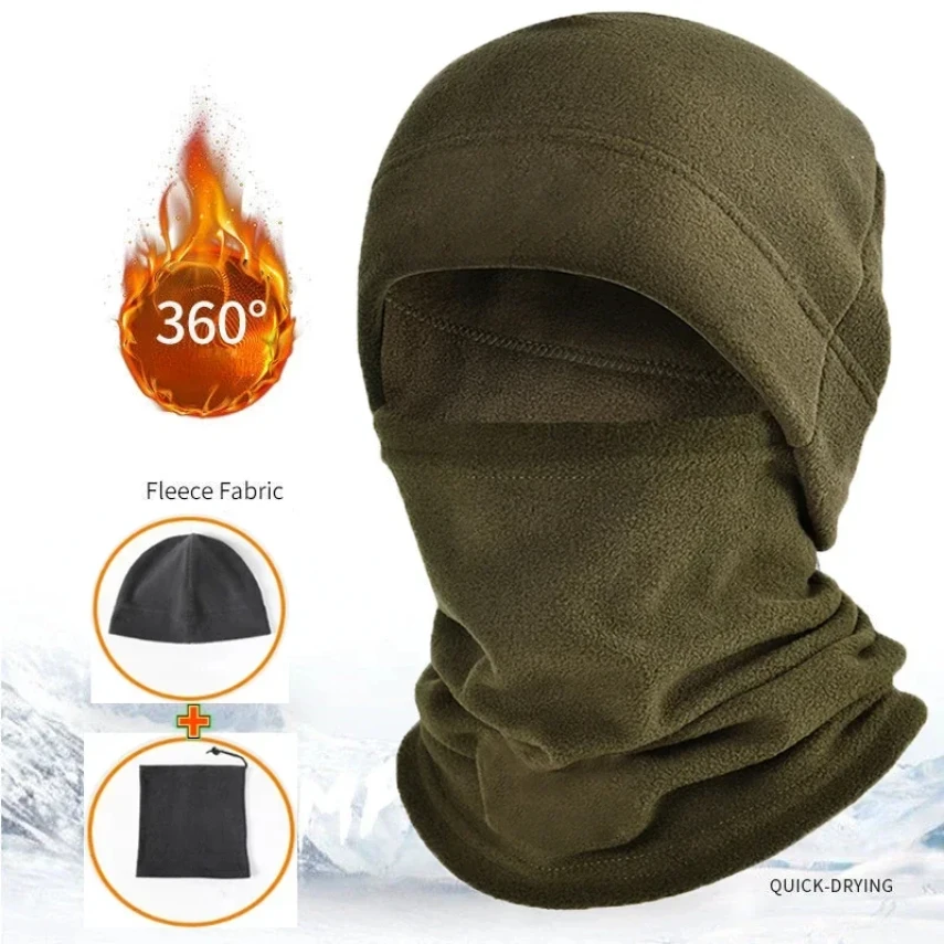 

Winter Polar Coral Fleece Balaclava Men Face Mask Neck Warmer Beanies Thermal Head Cover Tactical Military Sports Scarf Ski Caps