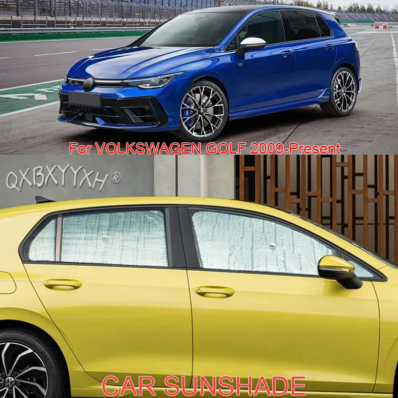 Car Sun Shade Aluminum Foil Foldable Cover For VOLKSWAGEN GOLF 2009-Present Auto UV Heat Insulation Windshield Sunshades
