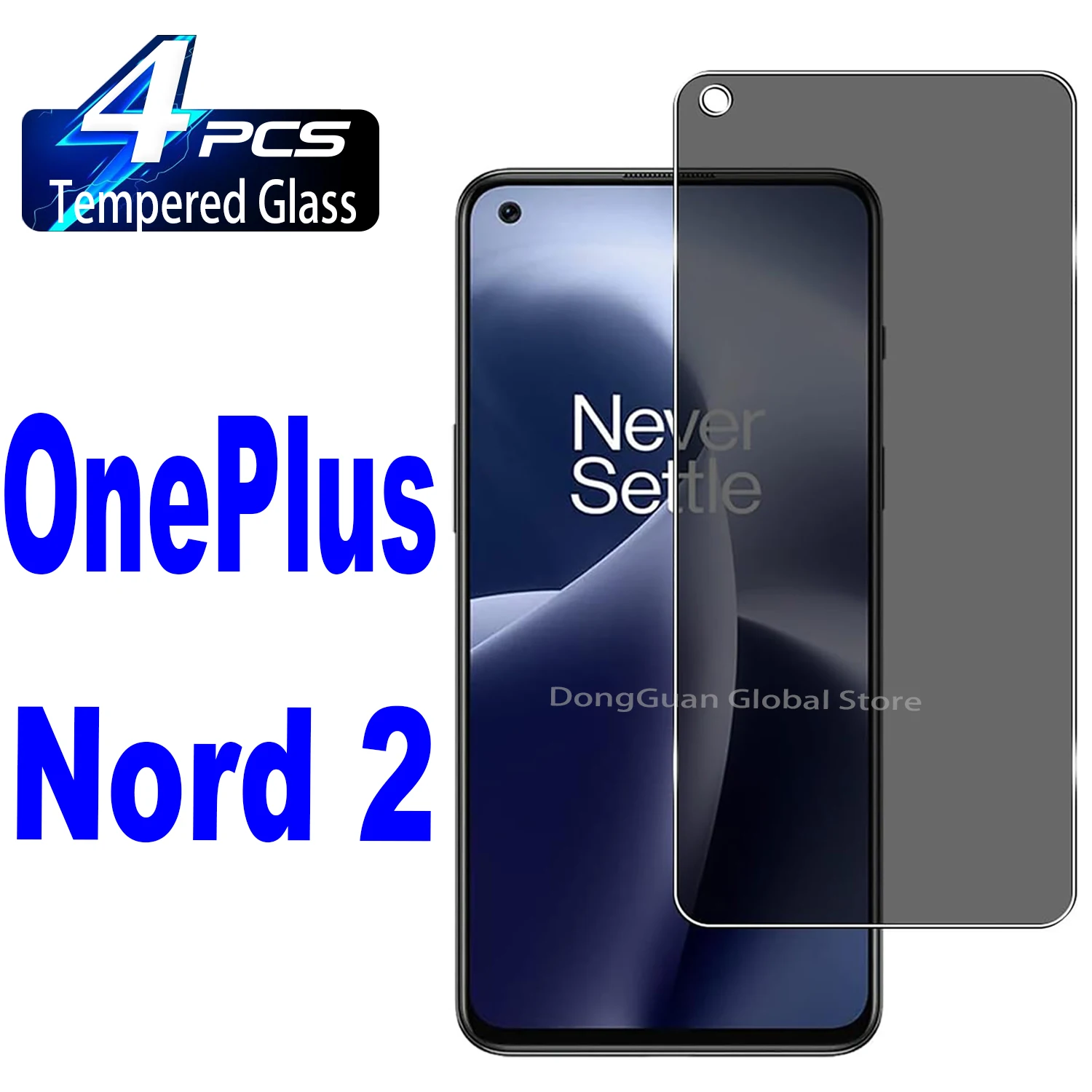 

For OnePlus Nord 2 5G Anti Spy Tempered Glass Protector Privacy Screen Film