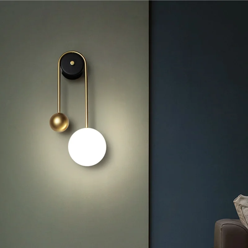 โมเดิร์นไฟ LED ในร่มโคมไฟบันได Nordic ห้องนั่งเล่นห้องนอนภายใน Wall Sconce สําหรับ Home Wall Decor โคมไฟ LED Wall LIGHT