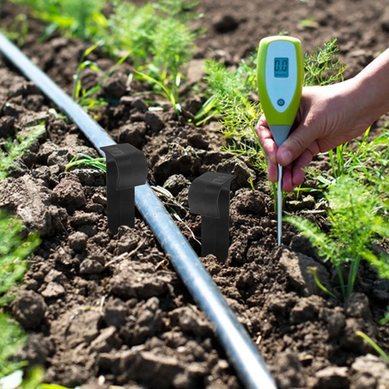 10Pcs Garden Stabilizer L-Shaped Plant Tubing Holders for Drip Irrigation Stakes and Plant Support Poles Irrigation Stakes