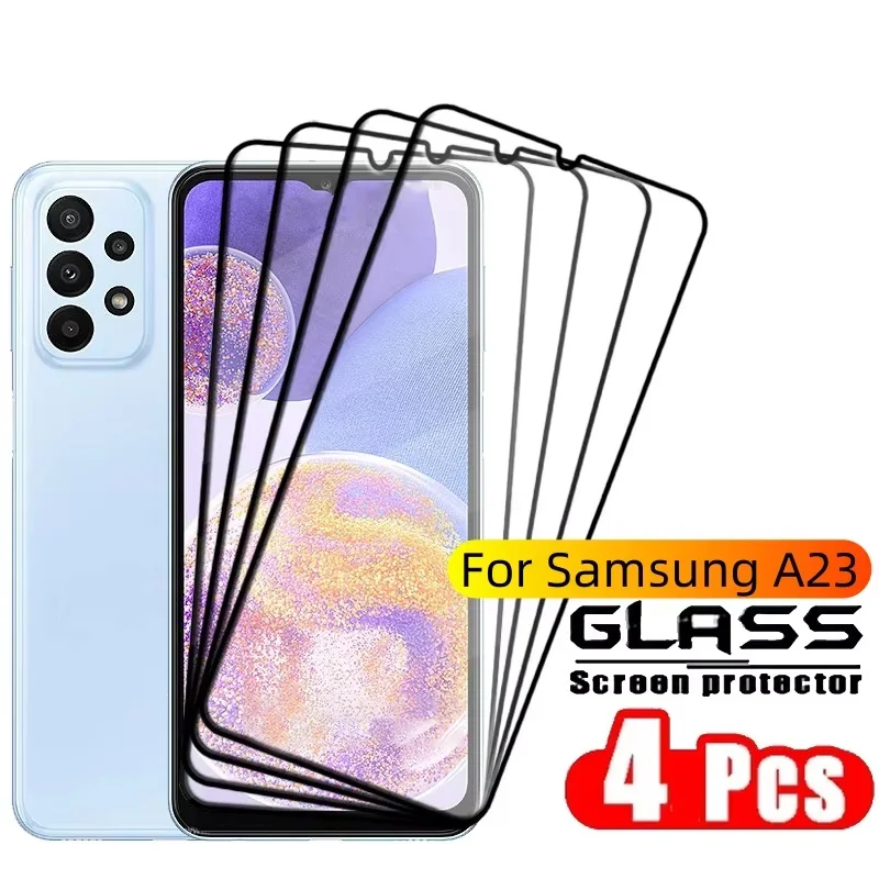 

4Pcs Screen Protector Clear Glass For Samsung S25 Ultra S24 Ultra S23 S22 Plus A54 A53 A36 A55 A56 A16 A17 A06 A07 M54 M55 M65