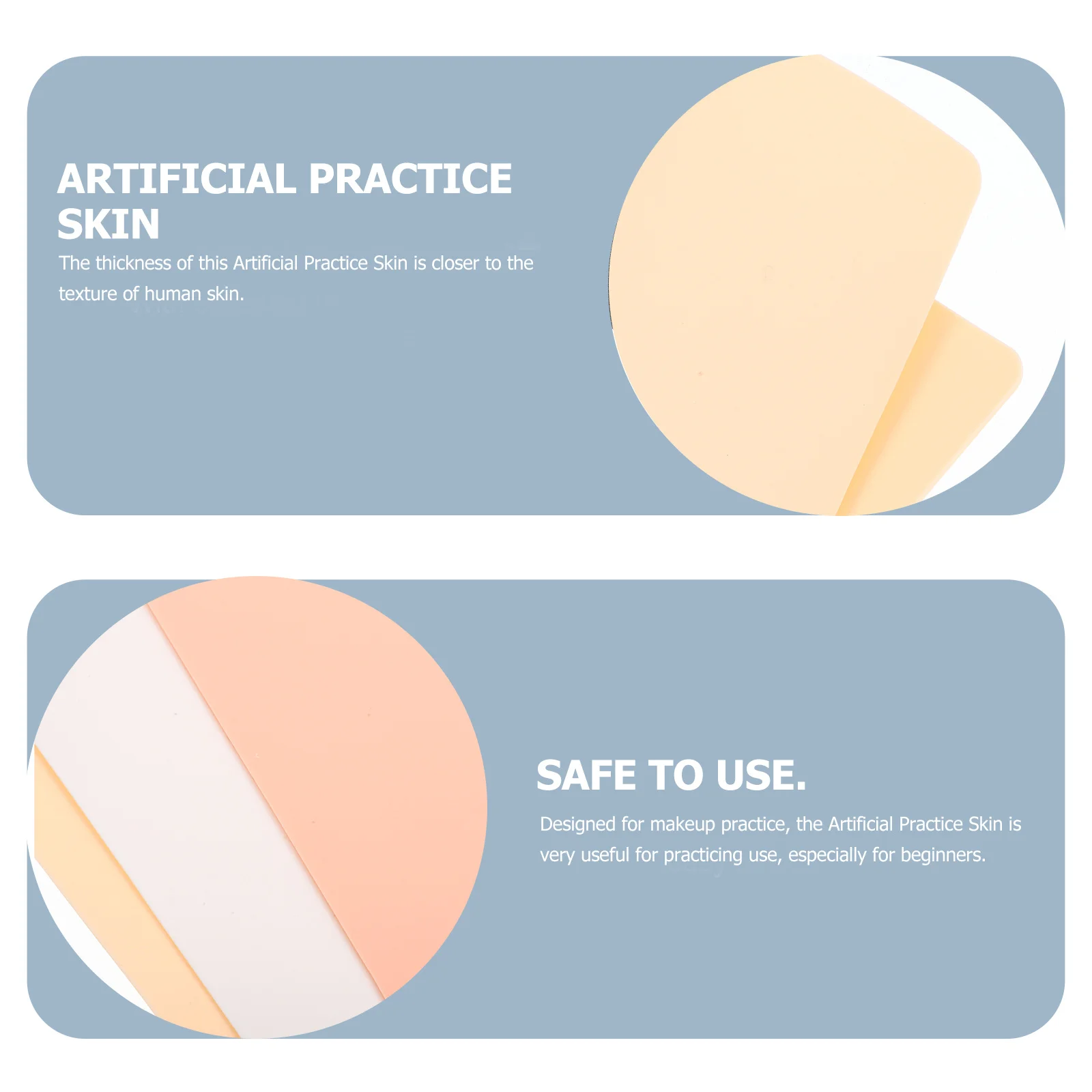 

3pcs Simulated Teaching Supplies Artificial Practice For Tattooing Makeup Silicone Portable Diy Practice Board Tattoo
