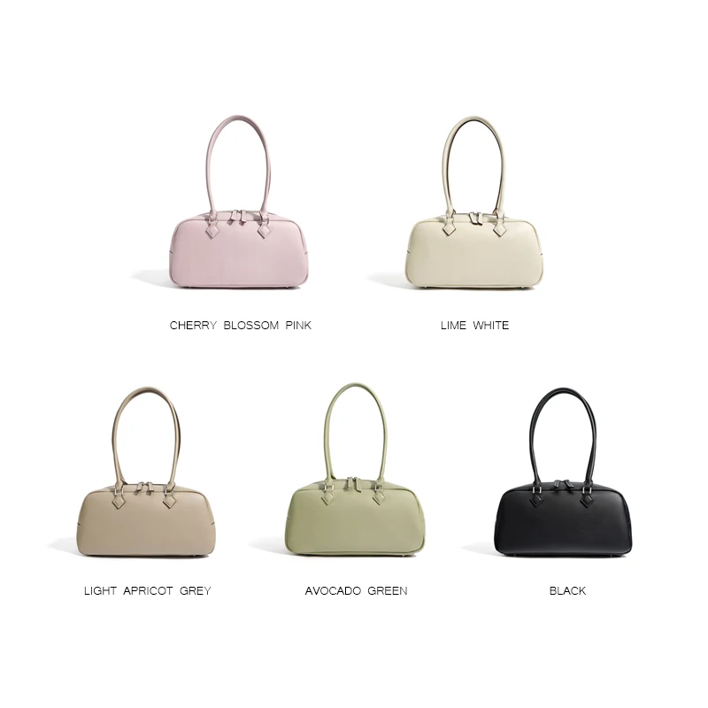 Macaron Color Bowling Bag For Women Large Capacity Versatile Shoulder Bags Fashion Armpit Underarm Bags