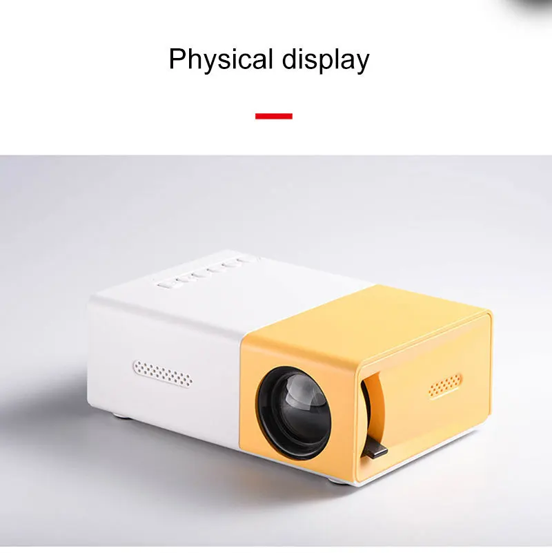 CY200 Mini LED Projector Upgraded Version 240x360P HDMI-compatible USB Audio Home Media Player Beamer