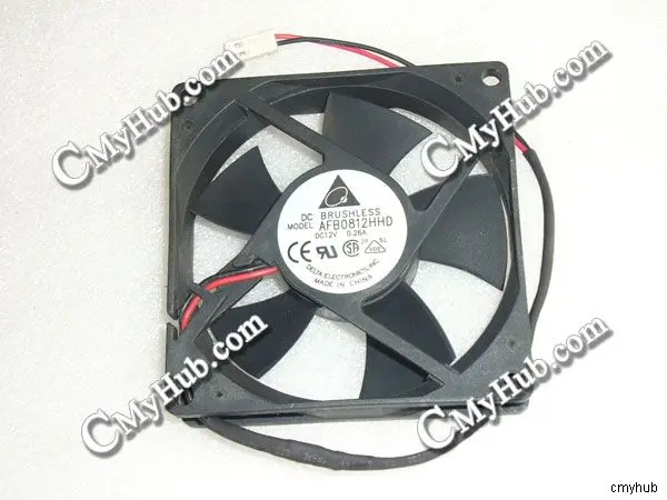 For Delta Electronics AFB0812HHD DC12V 0.26A 8020 8CM 80mm 80X80X20mm 2Wire Cooling Fan AFB0812HHD