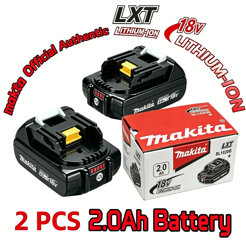

Original Makita 2.0Ah for Makita 18V 2000mAh Battery BL1830B BL1850B BL1850 BL1840 BL1860 BL1815 Replacement Lithium Battery