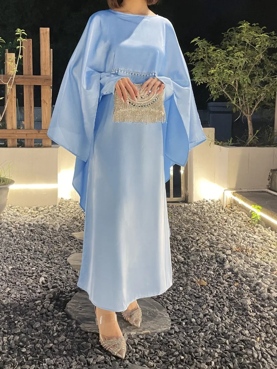 

Kaftan Eid Muslim Dress Long Abaya for Women Party Dresses Pearls Ramadan Arab Robe Dubai Abayas Islam Vestidos Largos Jalabiya