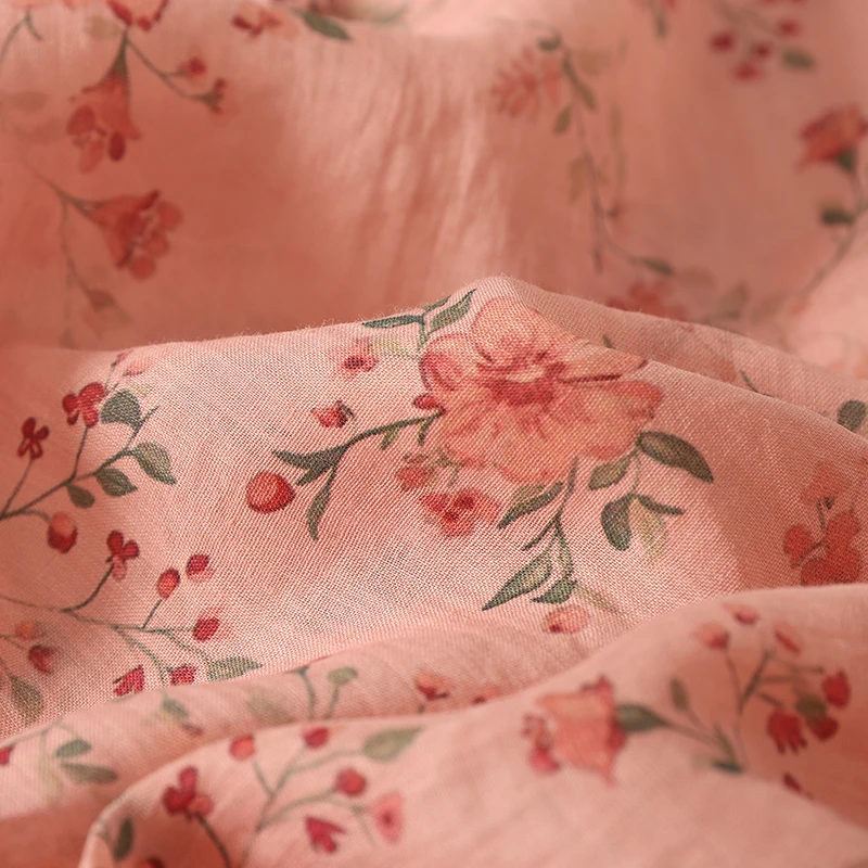 

Summer New Vintage Floral Loose Slimming Linen ort Sve Women's irt T-irt round Ne Printed Casual Faion