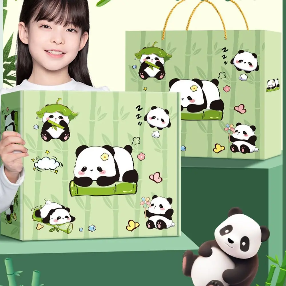 New Ruler Set Student Gift Panda Stationery Set Pencil Case Stickers Stationery Gift Pack Learning Supplies Handbag Ruler Set