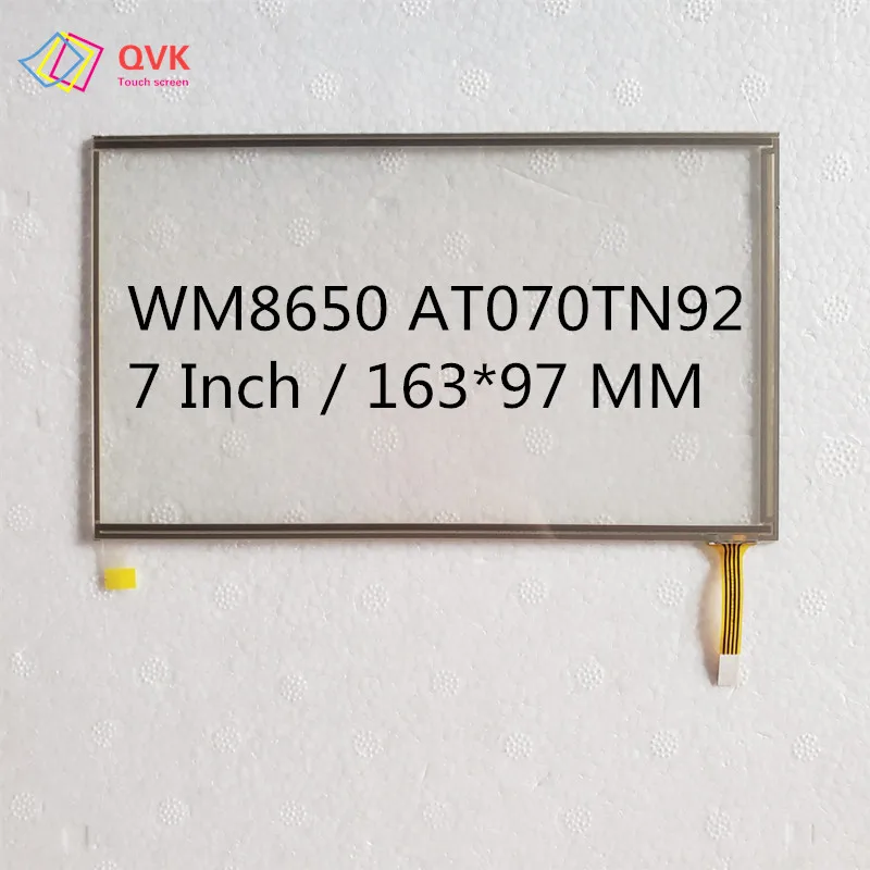 QVK NEW 7 inch163*97 mm  MP4 MP5 Resistive Touch Screen Digitizer Sensor External Glass Panel 163x97 WM8650 AT070TN92