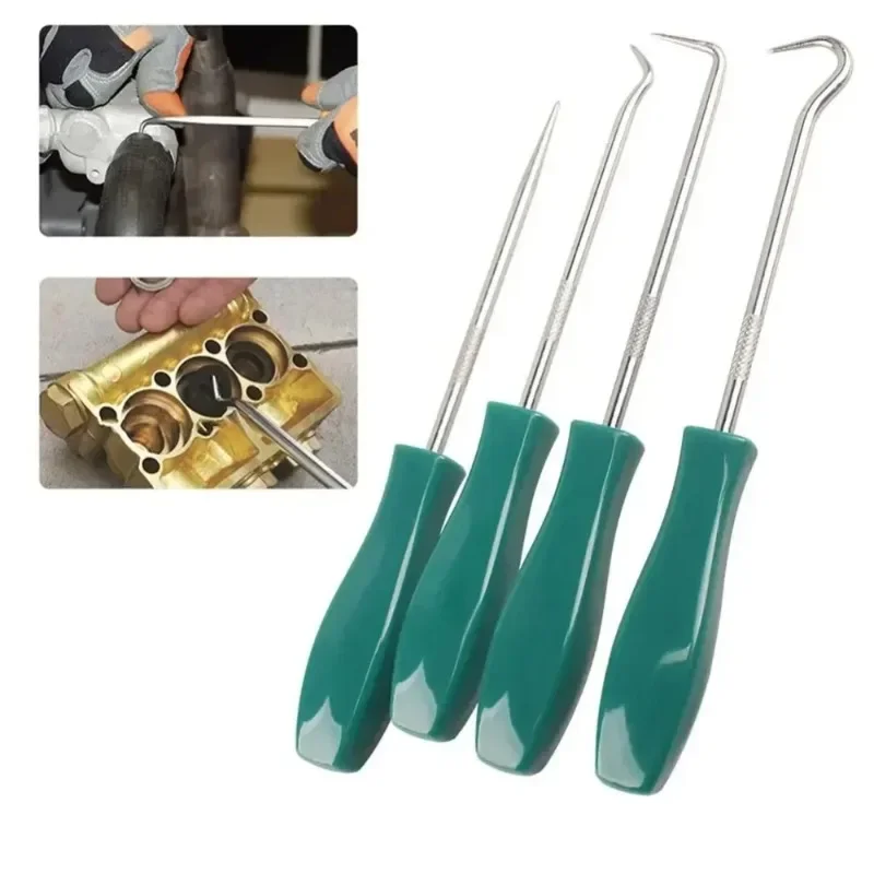 4Pcs/set 135mm Oil Seal Screwdrivers Set Car Auto Vehicle Pick Hooks For Garages General-Plumbers Mechanics Workshop Car Tools