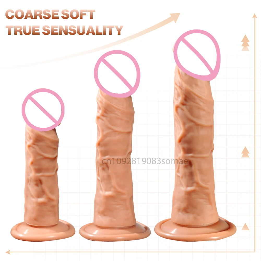 Realistic G-Spot Dildo Silicone Penis with Suction Cup Anal Butt Plug Sex Toys for Women Men Gay Strapon Dick Vagina Masturbator