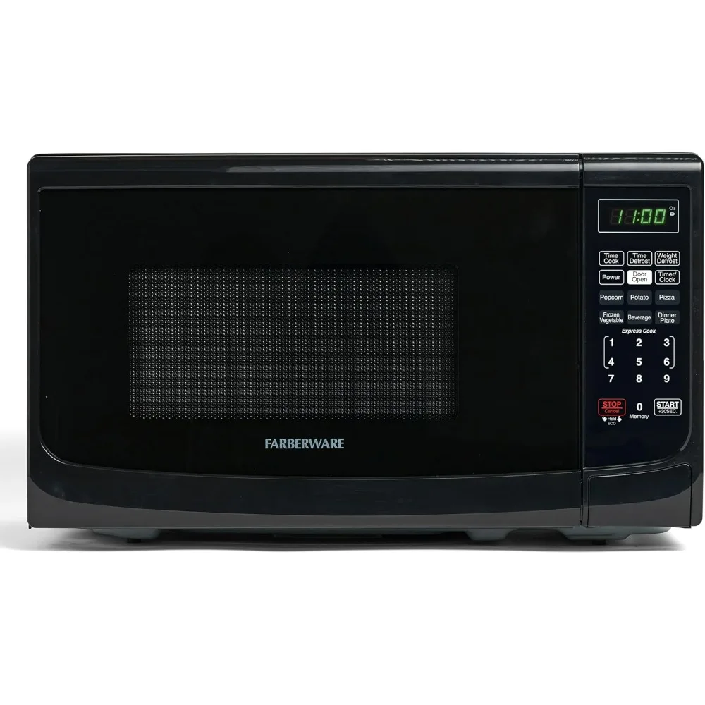 

Farberware 0.7 Cu. Ft. Countertop Microwave Oven – 700 Watts Power, Auto Cook Settings Defrost, Easy Clean and Child Safety Lock
