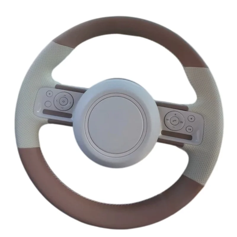 Car Steering Wheel Cover For Wuling Hongguang mini 3 Macaron Bingo Plus Microfiber Leather Anti-Slip Steering Wrap Cover